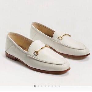 Sam Edelman Loraine White Leather Loafers